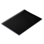 Klassisch schwarze einfarbige Minimalist Notizblock (Linke Seite)