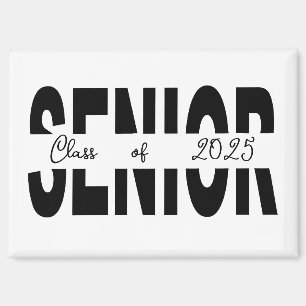 Klassisch schwarzes Senioren-Custom Magnet