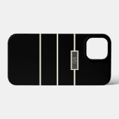 Klassisch Stilvolles Mit Monogramm Schwarz Case-Mate iPhone Hülle (Rückseite (Horizontal))