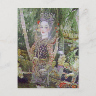 klassisch thailändisches Porträt auf Postkarte