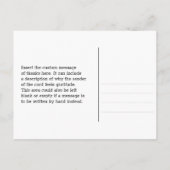 Klassisch, traditionell "Danke!" Postkarte (Rückseite)