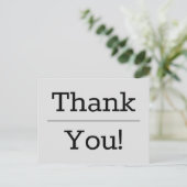 Klassisch, traditionell "Danke!" Postkarte (Stehend Vorderseite)