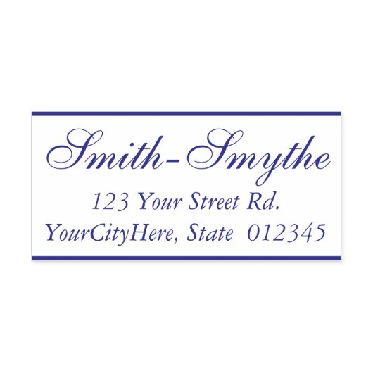 Klassisch, traditioneller Name + Anschrift Permastempel (Design)