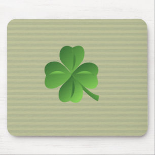 Klassisch trendy irischer Glücksklee Mousepad