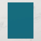 Klassisch Türkisblaue Minimalistische Hochzeitsbeg Programm (Rückseite)