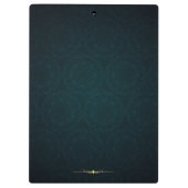 Klassisch türkisfarben Elegant Beruflich geometris Klemmbrett (Rückseite)