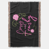 Klassisch und abscheulich rosa Rose Decke (Vorderseite Vertikal)