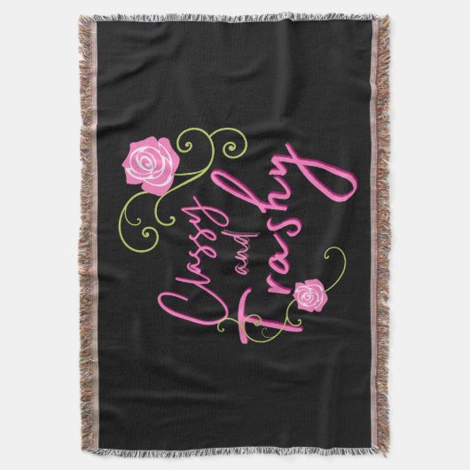 Klassisch und abscheulich rosa Rose Decke (Vorderseite Vertikal)