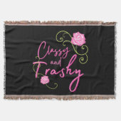 Klassisch und abscheulich rosa Rose Decke (Vorderseite)