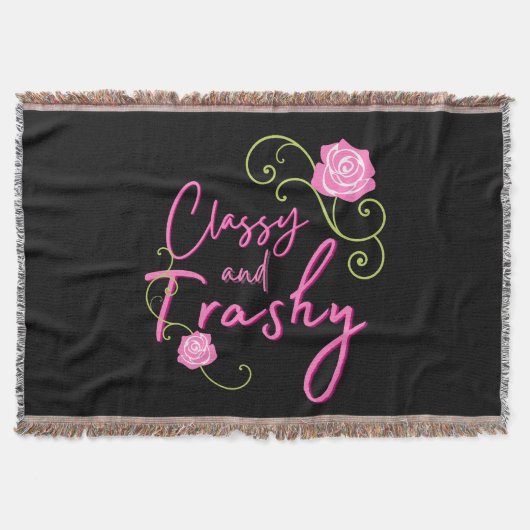 Klassisch und abscheulich rosa Rose Decke (Vorderseite)