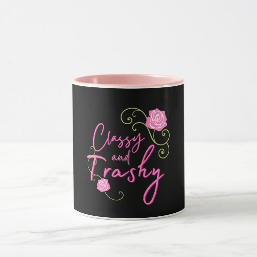 Klassisch und abscheulich rosa Rose Tasse (Zentrum)