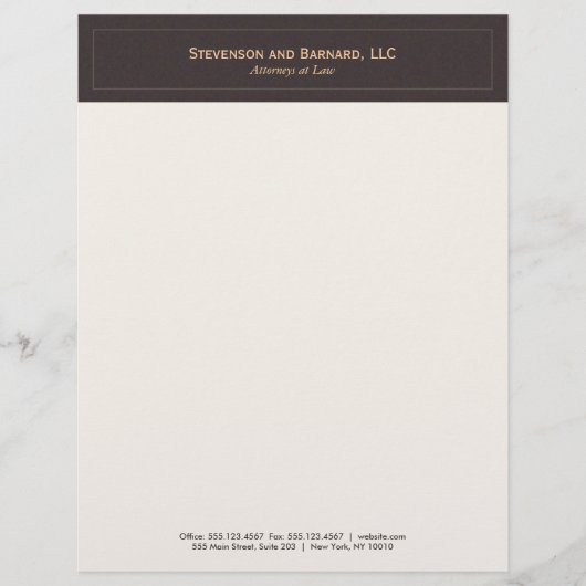 Klassisch und Beruflich braun Briefkopf (Vorderseite)