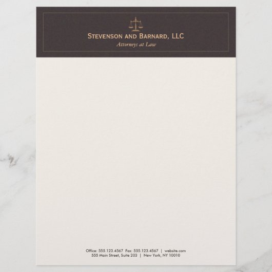 Klassisch und Beruflich braun Briefkopf (Vorderseite)