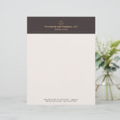 Klassisch und Beruflich braun Briefkopf (Stehend Vorderseite)