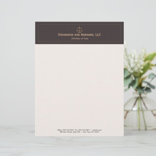 Klassisch und Beruflich braun Briefkopf (Stehend Vorderseite)