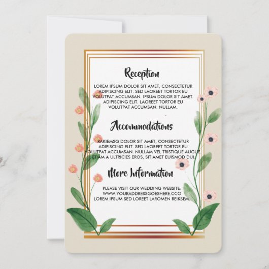 Klassisch und elegant gepflegt einladung (Vorderseite)