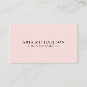 Klassisch und minimalistisch Soft Blush Visitenkarte