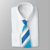 Klassisch und trendy grau mit blauen Streifen Krawatte (Gebunden)