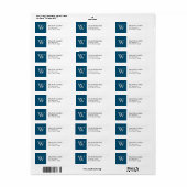 Klassisch Verlassen Rücksendeadresse für Monogramm (Vorne)