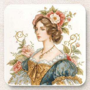 Klassisch, Viktorianisch, Prinzessin mit schönen R Getränkeuntersetzer