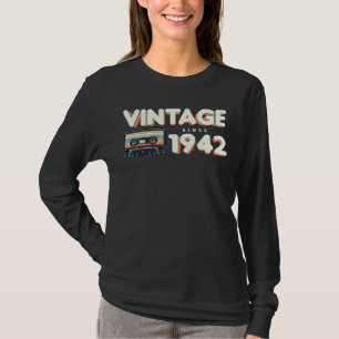 Klassisch & Vintag 1942 Funny Nostalgic Music Birt T-Shirt