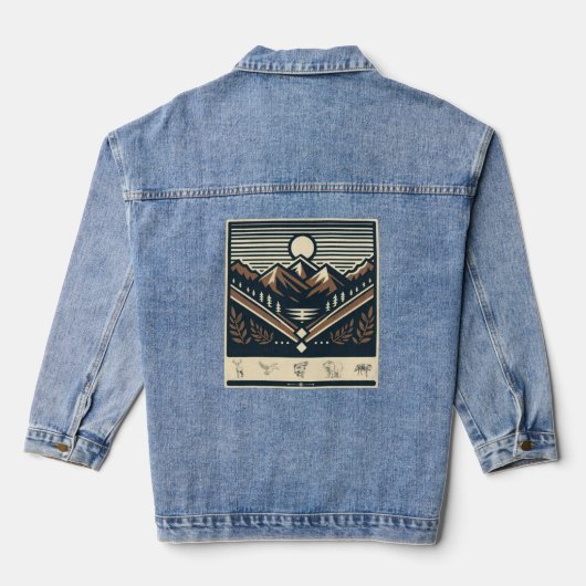 Klassisch/Vintag draußen/Wildnis Jeansjacke (Rückseite)
