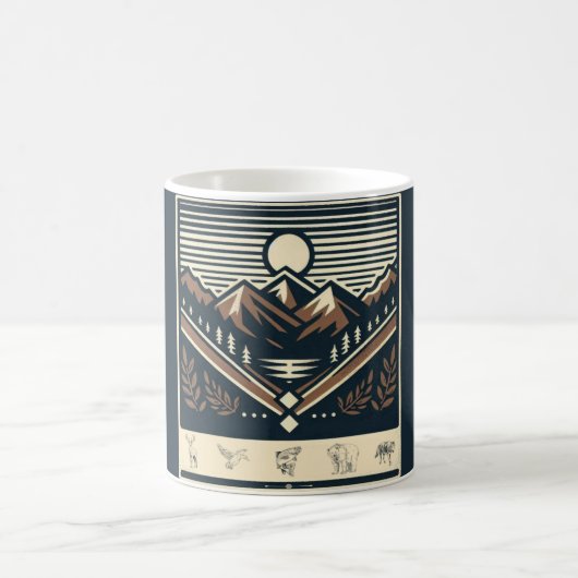 Klassisch/Vintag draußen/Wildnis Kaffeetasse (Mittel)