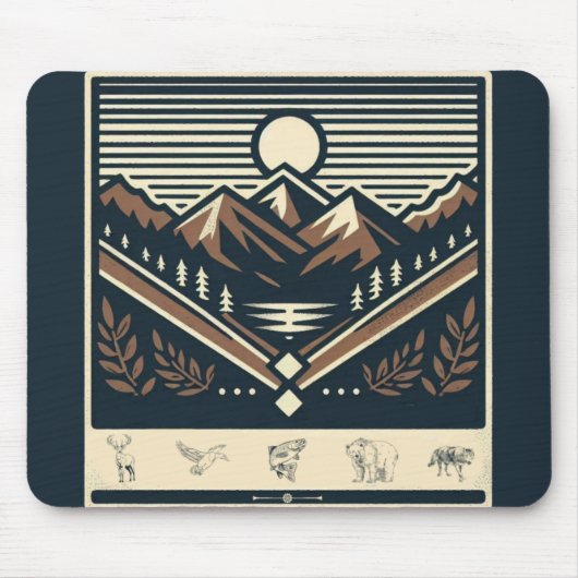 Klassisch/Vintag draußen/Wildnis Mousepad (Vorne)