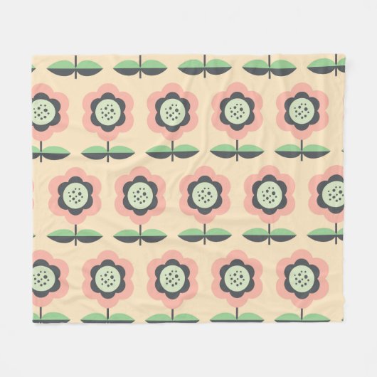 Klassisch Vintag: florloses Design Fleecedecke (Vorderseite (Horizontal))