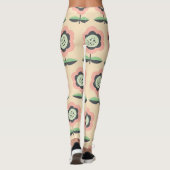 Klassisch Vintag: florloses Design Leggings (Rückseite)
