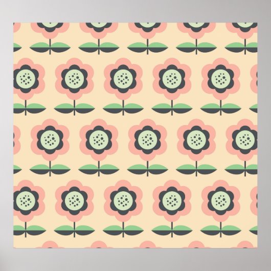 Klassisch Vintag: florloses Design Poster (Vorne)