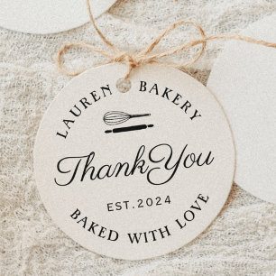 Klassisch Vintage Gebacken mit Liebe Danke Permastempel