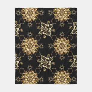 Klassisch Vintage: Goldenes orientalisches nahtlos Fleecedecke