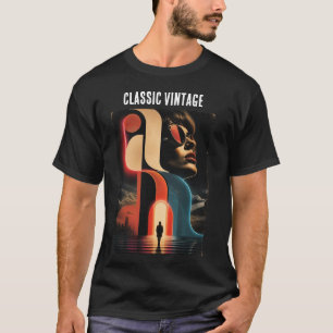 Klassisch Vintage Retro Abstrakte Grafik T-Shirt