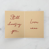 Klassisch, Vintage Valentinstag-Muster Karte (Innenseite)