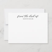 Klassisch vom Schreibtisch aus Schwarz/Weiß Mitteilungskarte (Vorderseite)