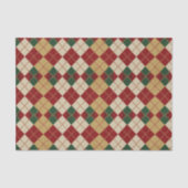 Klassisch, Weihnachten/Winter Argyle-Muster Seidenpapier (Vorderseite)
