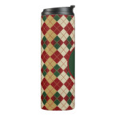 Klassisch, Weihnachten/Winter Argyle-Muster Thermosbecher (Nach links gedreht)