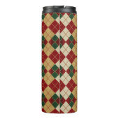 Klassisch, Weihnachten/Winter Argyle-Muster Thermosbecher (Rückseite)