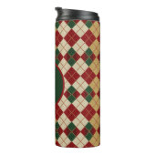 Klassisch, Weihnachten/Winter Argyle-Muster Thermosbecher (Nach rechts gedreht)