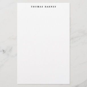 Klassisch Weiß Minimalistisch Schlicht Elegant Briefpapier