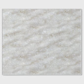 Klassisch Weiß Perle Weiß Glitter Muster Geschenkpapier (Flach)