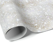 Klassisch Weiß Perle Weiß Glitter Muster Geschenkpapier (Rolleneckpunkt)
