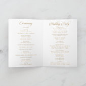Klassisch Weiße und Goldene We Do Hochzeitsmappe Programm (Innenseite)