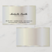 Klassisch | Weißes Gold Visitenkarte (Vorne/Hinten)