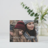 Klassisch zeitlos frohe Weihnachtsfeiertage Postka Feiertagspostkarte (Stehend Vorderseite)