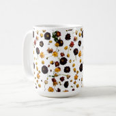Klassische 15 oz Tasse mit Blumenexplosionsdesign (Vorderseite Links)