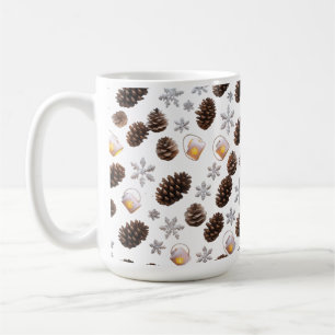 Klassische 15 oz Tasse Pinecone Snowflake Lanter