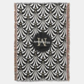 Klassische 20er Jahre Vintager Name Schwarz/Weiß Decke (Vorderseite Vertikal)