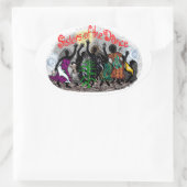 Klassische 24. jährliche Tanzaufkleber Ovaler Aufkleber (Tasche)